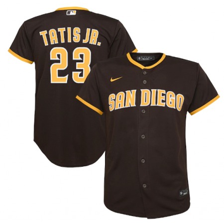 Youth San Diego Padres #23 Fernando Tatis Jr. Brown Stitched Jersey