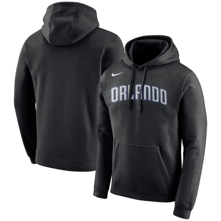 Men's Orlando Magic Black City Edition Logo Essential Pullover Hoodie