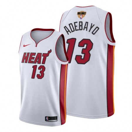 Men's Miami Heat #13 Bam Adebayo 2020 White Finals Bound Association Edition Swingman Stitched Jersey