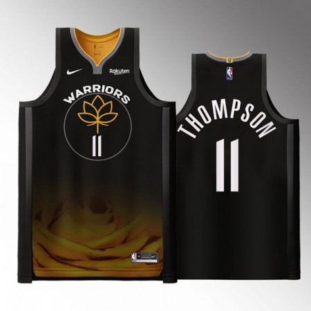 Men's Golden State Warriors #11 Klay Thompson 2022/2023 Black City edition Stitched Basketball Jersey