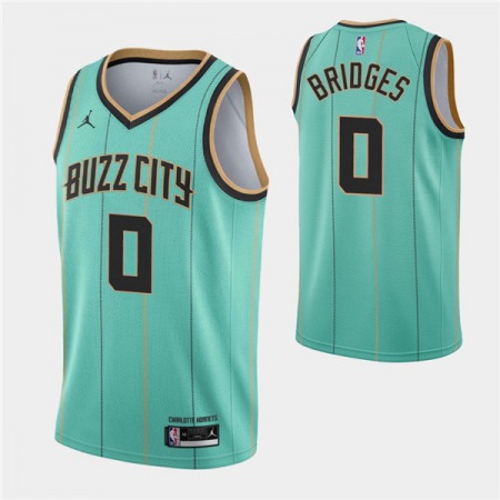 Men's Charlotte Hornets #0 Miles Bridges 2020-21 Teal City Edition Swingman Stitched Jersey