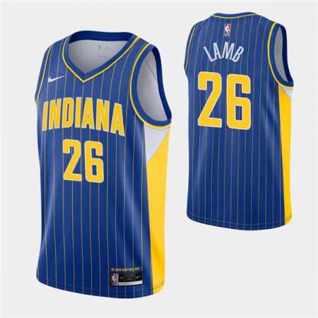 Men's Indiana Pacers #26 Jeremy Lamb 2020-21 Royal City Edition Swingman Stitched Jersey