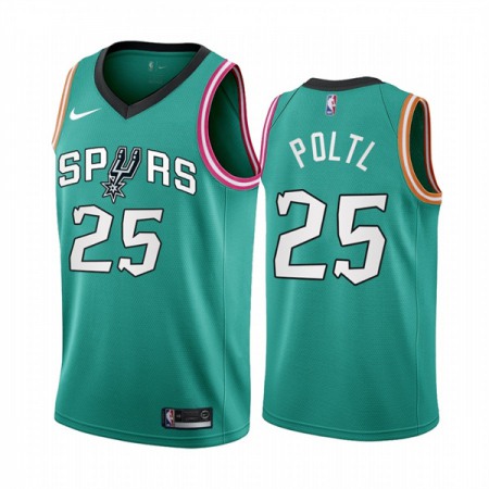 Men's San Antonio Spurs #25 Jakob Poltl 2022/23 Teal City Edition Stitched Jersey