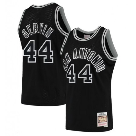 Men's San Antonio Spurs #44 George Gervin Black 1977-78 Hardwood Classics Swingman Stitched Jersey