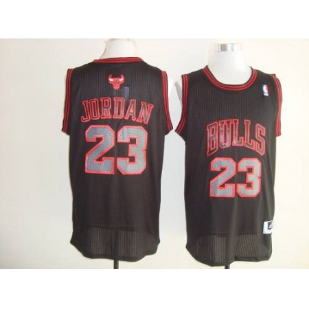 Bulls #23 Michael Jordan Black Graystone Fashion Stitched NBA Jersey