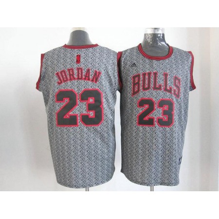 Bulls #23 Michael Jordan Grey Static Fashion Stitched NBA Jersey