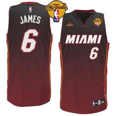 Heat #6 LeBron James Black Resonate Fashion Swingman Finals Patch Stitched NBA Jersey