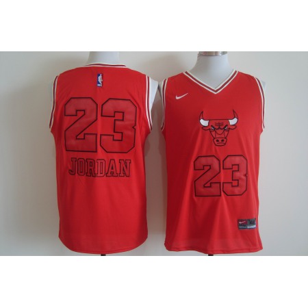 Men's Nike Chicago Bulls #23 Michael Jordan Red Bull Head Fashion Stitched NBA Jersey