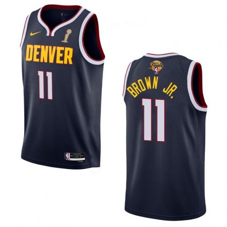 Men's Denver Nuggets #11 Bruce Brown Navy 2023 Finals Champions Icon EditionStitched Basketball Jersey