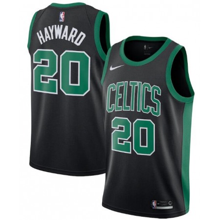 Men's Boston Celtics #20 Gordon Hayward Black Statement Edition Swingman Stitched Jersey