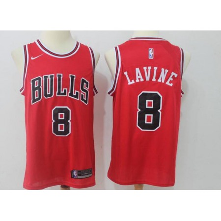 Men's Chicago Bulls #8 Zach LaVine Red Nike Road Stitched NBA Jersey