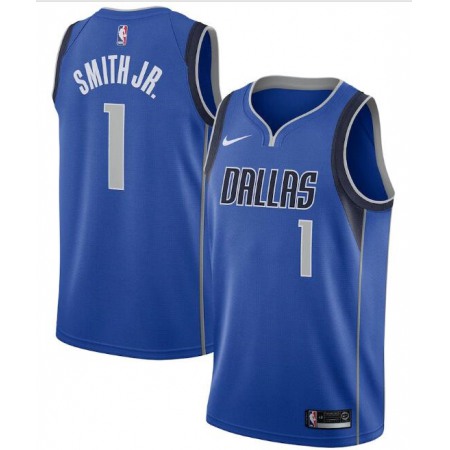 Men's Dallas Mavericks #1 Dennis Smith Jr. Royal Icon Edition Swingman Stitched Jersey