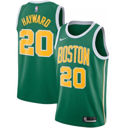 Men's Boston Celtics #20 Gordon Hayward Green Swingman Stitched Jersey