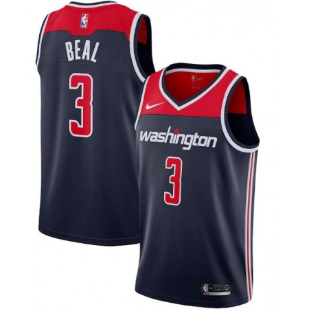 Men's Washington Wizards #3 Bradley Beal Navy Statement Edition Swingman Stitched Jersey