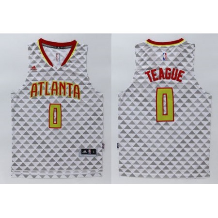 Hawks #0 Jeff Teague White Swingman Stitched NBA Jersey