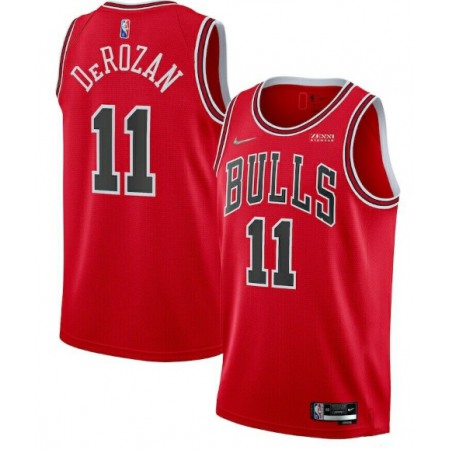 Men's Chicago Bulls #11 DeMar DeRozan 75th Anniversary Red Swingman Stitched Basketball Jersey