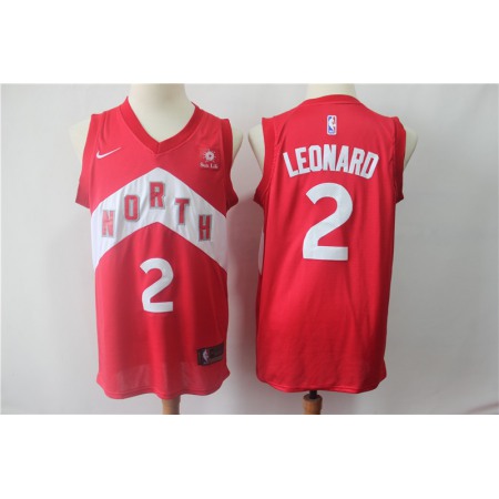 Men's Toronto Raptors #2 Kawhi Leonard Red 2018/19 Earned Edition Swingman Stitched NBA Jersey