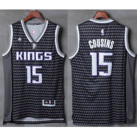 Kings #15 DeMarcus Cousins Black New Stitched NBA Jersey