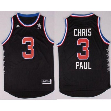 Clippers #3 Chris Paul Black 2015 All Star Stitched NBA Jersey