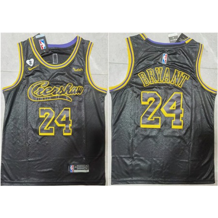 Men's Los Angeles Lakers #24 Kobe Bryant Black Stitched Jersey