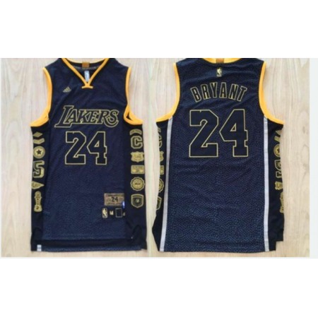 Men's Los Angeles Lakers #24 Kobe Bryant Black Stitched NBA Jersey