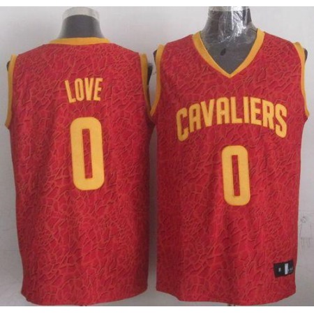 Cavaliers #0 Kevin Love Red Crazy Light Stitched NBA Jersey