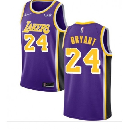 Men's Los Angeles Lakers #24 Kobe Bryant Purple Stitched NBA Jersey