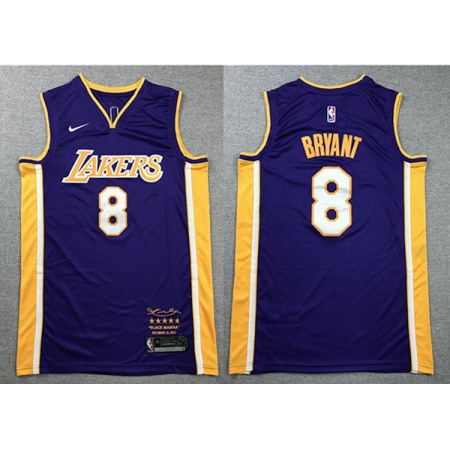 Men's Los Angeles Lakers #8 Kobe Bryant Purple Stitched NBA Jersey