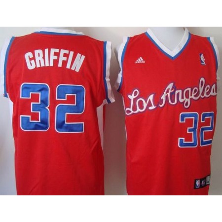 Clippers #32 Blake Griffin 2011 New Style Red Revolution 30 Stitched NBA Jersey