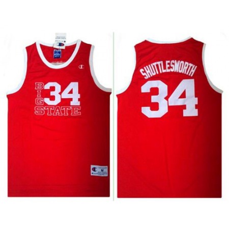 Lincoln He Got Game #34 Jesus Shuttlesworth Red Stitched Basketball Jersey