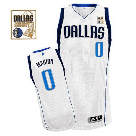 Mavericks 2011 Champion Patch #0 Shawn Marion Revolution 30 White Stitched NBA Jersey