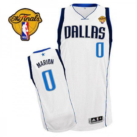 Mavericks 2011 Finals Patch #0 Shawn Marion Revolution 30 White Stitched NBA Jersey