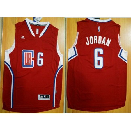 Revolution 30 Clippers #6 DeAndre Jordan Red Stitched NBA Jersey