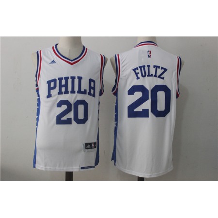 Men's Philadelphia 76ers #20 Fultz White Stitched NBA Jersey