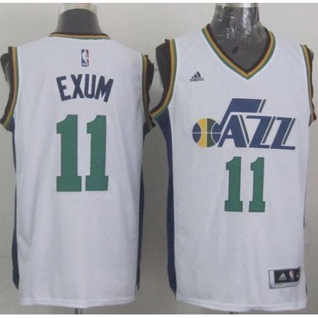 Revolution 30 Jazz #11 Dante Exum White Stitched NBA Jersey