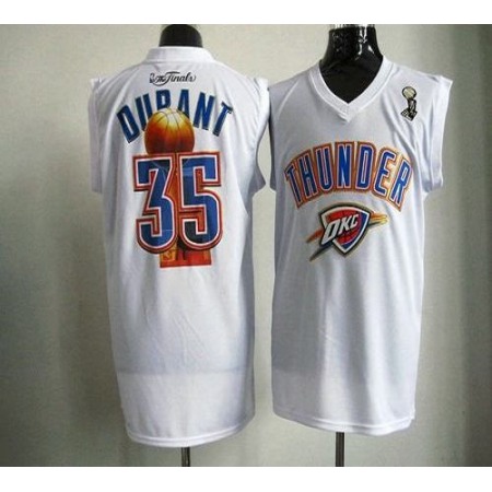 2012 NBA Finals Thunder #35 Kevin Durant White Stitched NBA Jersey