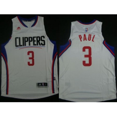 Clippers #3 Chris Paul White Revolution 30 Stitched NBA Jersey