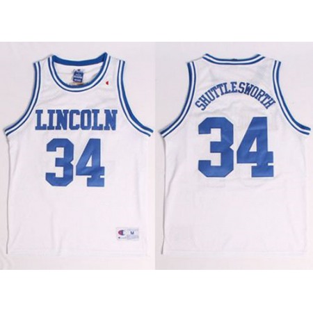 Lincoln He Got Game #34 Jesus Shuttlesworth White Stitched Basketball Jersey