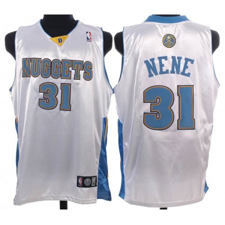 Nuggets #31 Nene Hilario Stitched White NBA Jersey