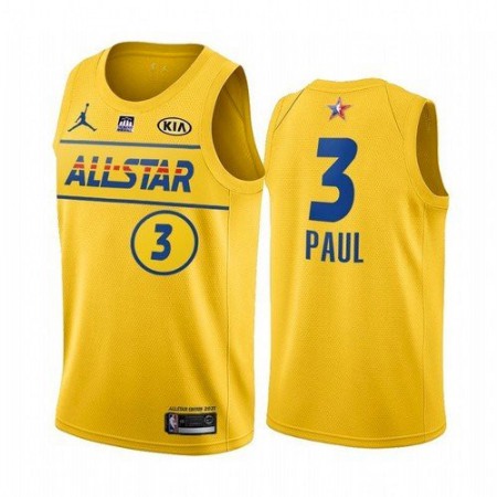 Men's 2021 All-Star #3 Chris Paul Yellow Western Conference Stitched NBA Jersey