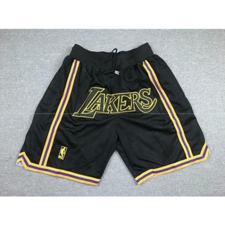 Men's Los Angeles Lakers Black Shorts (Run Small)