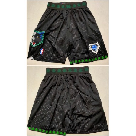 Men's Minnesota Timberwolves Black Shorts (Run Small)