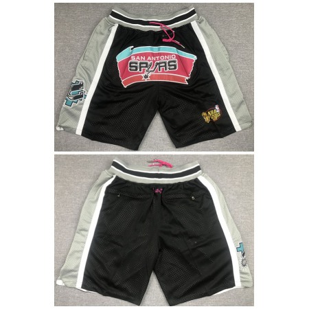 Men's San Antonio Spurs Black Shorts (Run Small)