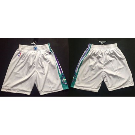 Charlotte Hornets White NBA Shorts