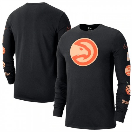 Men's Atlanta Hawks Black 2022/23 City Edition Essential Expressive Long Sleeve T-Shirt