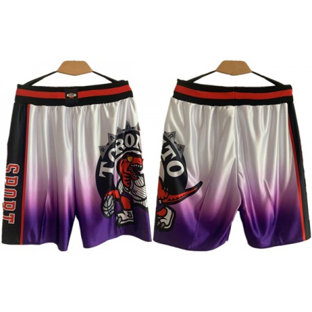 Men's Toronto Raptors White/Purple Shorts (Run Small)