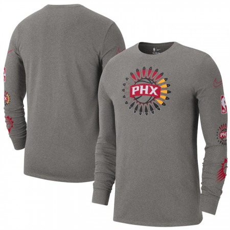 Men's Phoenix Suns Heather Charcoal 2022/23 City Edition Essential Expressive Long Sleeve T-Shirt