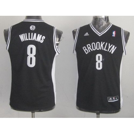 Nets #8 Deron Williams Black Stitched Youth NBA Jersey