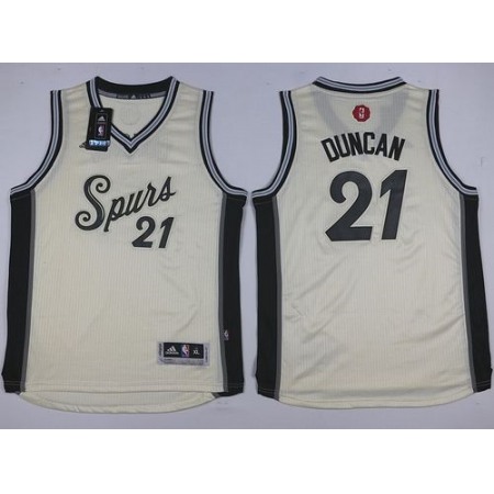 Spurs #21 Tim Duncan Cream 2015-2016 Christmas Day Youth Stitched NBA Jersey