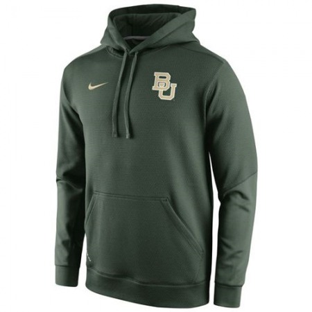 Baylor Bears Nike Sideline KO Chain Fleece Therma-FIT Hoodie Green